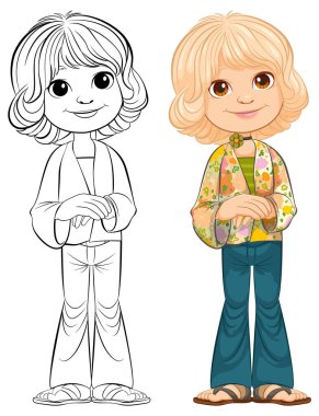 Karakterin iki şekilde gösterimi.