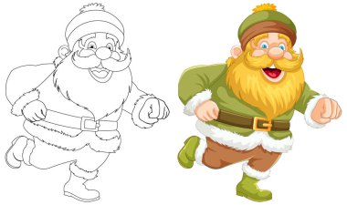 Festivalci karakterlerin renkli ve özetlenmiş versiyonları