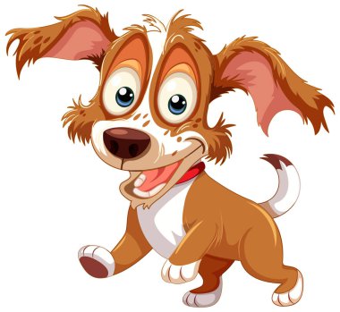 Neşeli, neşeli bir yüzü olan neşeli bir köpek.