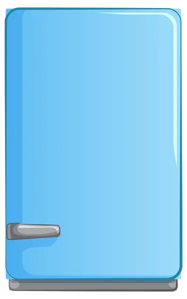 一个独立的蓝色冰箱的矢量说明 免版税图库矢量图片