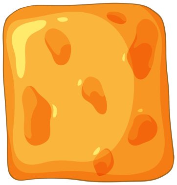 Bir dilim tostun renkli vektör grafiği