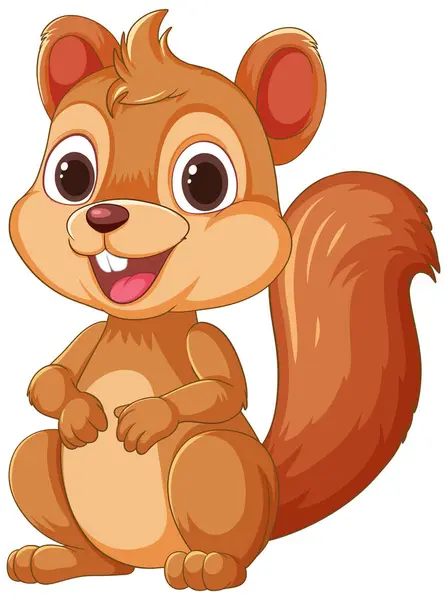 Söpö Hymyilevä Orava Vektorityyliin — vektorikuva