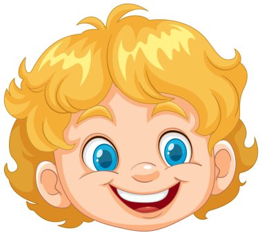 Neşeli bir gencin vektör çizimi