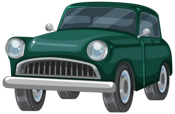 Векторная Графика Ретро Зелёного Автомобиля Лицензионные Стоковые Иллюстрации