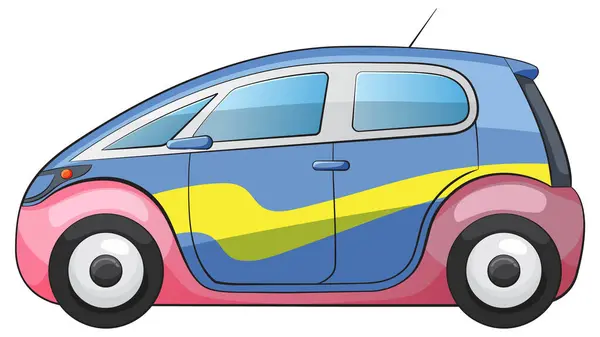 Gráfico Vetorial Vibrante Pequeno Carro Moderno Ilustrações De Stock Royalty-Free