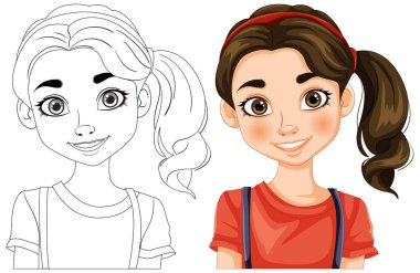 Siyah ve beyaz çizim renge dönüşür