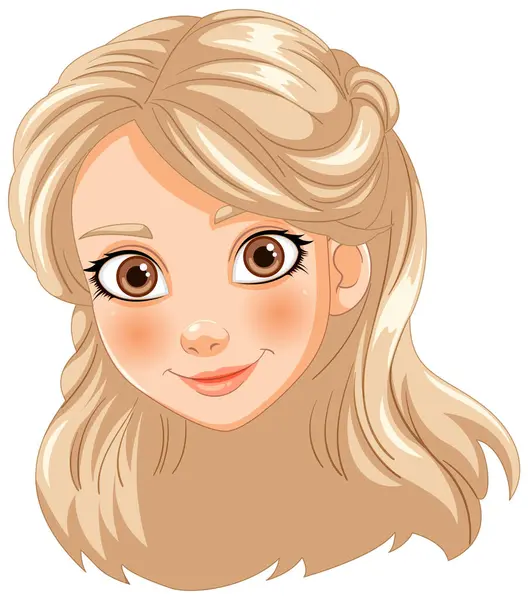 Illustration Cheerful Young Blonde Girl Stock Illustration