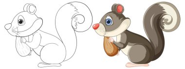 Palamutlu bir sincabın vektör çizimi