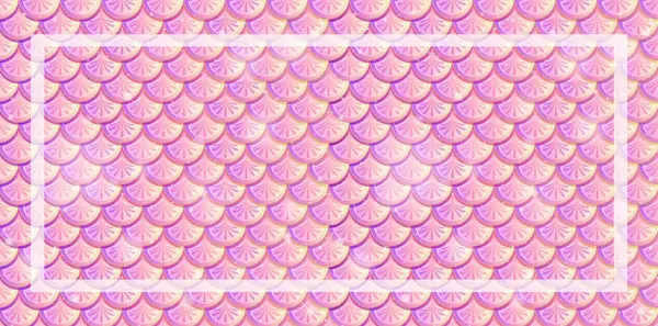 Seamless Pink Scales Decorative Border Vector Graphics
