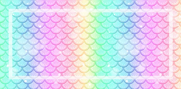 Vibrant Rainbow Colored Mermaid Scale Design 免版税图库矢量图片