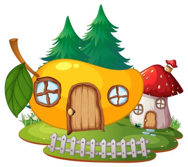 Fantezi ormanında büyüleyici evler