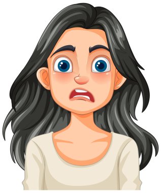 Şok olmuş bir kadın.