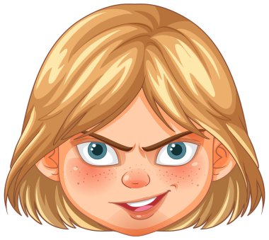 Kendine güvenen sarışın kız.