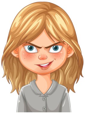 Kendine güvenen sarışın kız.