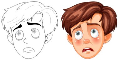 Bir çocuğun yüzünde endişeli bir ifade var.