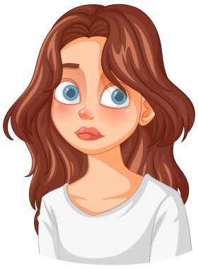 Anlamlı gözleri olan genç bir kadın.