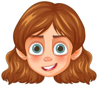 Kocaman yeşil gözleri olan gülümseyen kız