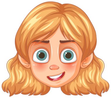 Büyük gözlü, gülümseyen sarışın çizgi film karakteri.