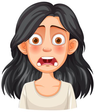 Şok olmuş ve şaşırmış bir kadının görüntüsü.