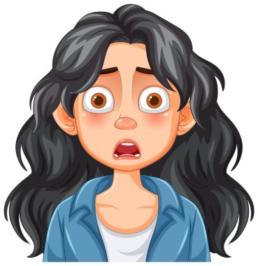 Şok olmuş bir kadın.