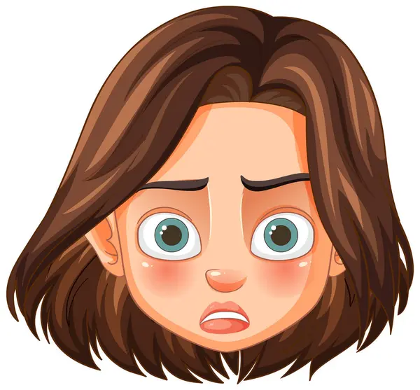 stock vector Illustration of a woman looking surprised