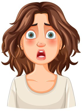 Şok olmuş bir kadın.