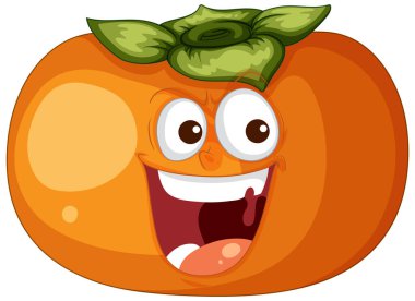 Gülen hurma anlamlı gözlerle ve yapraklarla