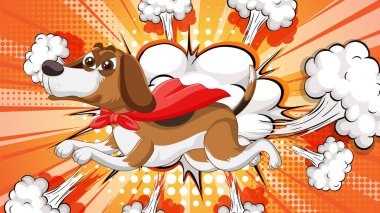 Kırmızı pelerinli bir köpek