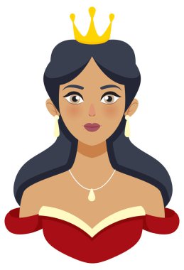 Taç takan bir prensesin resmi.