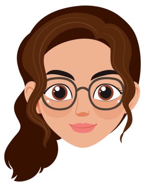 Gülümseyen bir kadının vektör çizimi