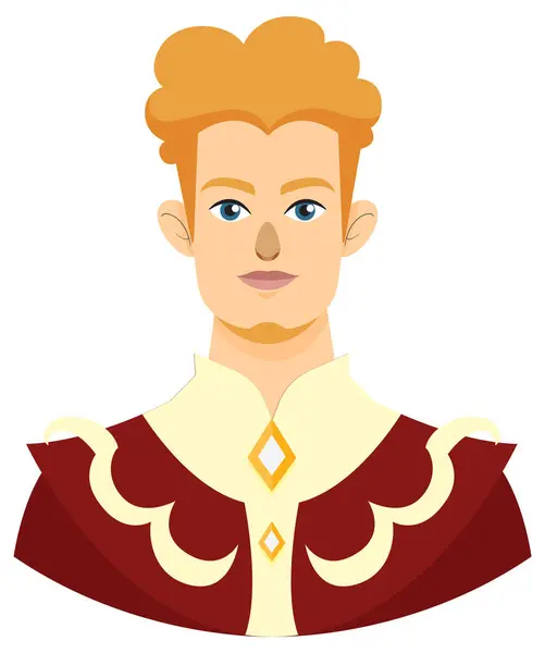 stock vector Illustration of a prince in royal clothing