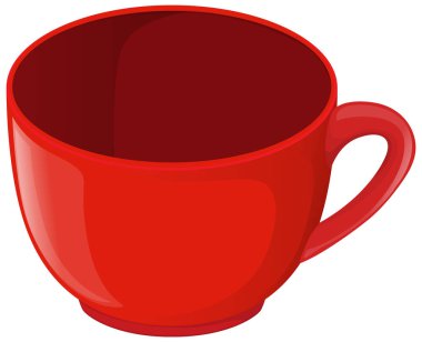 Sıcak içecekler için parlak kırmızı bardak