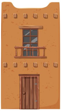 Kırsal bir Meksika kerpiç evinin tasviri