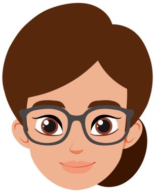 Gülümseyen bir kadının vektör çizimi