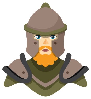 Sakallı, zırhlı bir şövalye