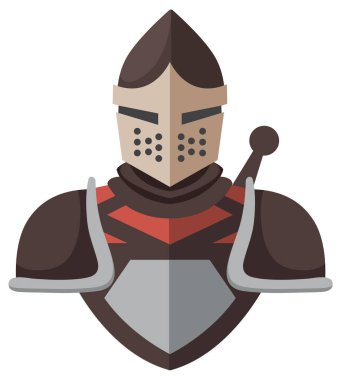 Zırhlı bir şövalyenin tasviri.