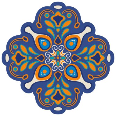 Karmaşık, canlı, simetrik Meksika fayans deseni