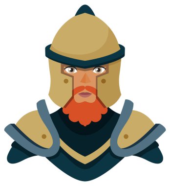 Kızıl sakallı bir şövalye.