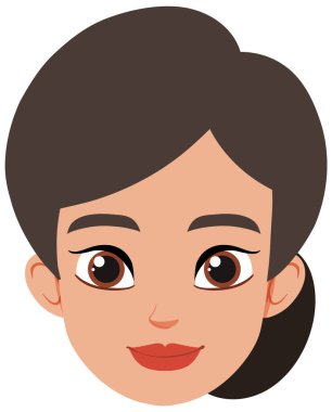 Gülümseyen bir kadının vektör çizimi