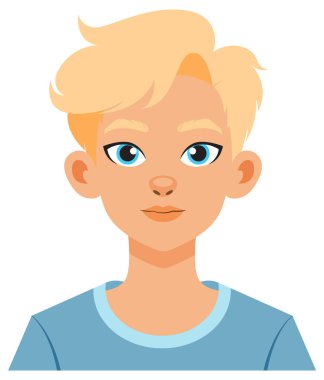 Sarışın bir çocuğun resmi.