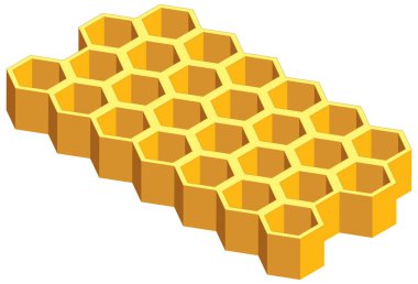 Canlı sarı tonlarda geometrik bal peteği deseni