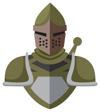 Zırhlı bir şövalyenin tasviri.