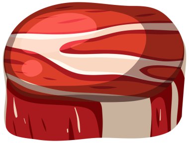 Çiğ bifteğin renkli tasviri