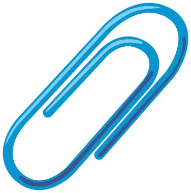 Beyaz arkaplanda basit mavi ataç vektörü