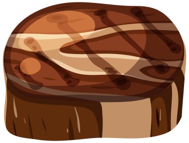 Ahşap bir kesiğin stilize edilmiş tasviri