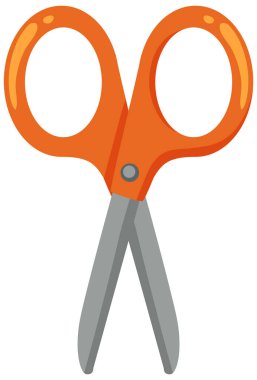 Turuncu saplı makasın vektör görüntüsü