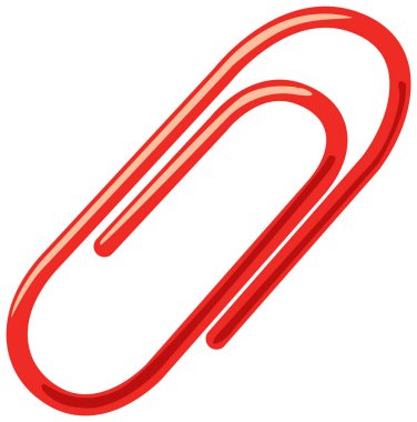 Vektör biçiminde canlı kırmızı bir ataç