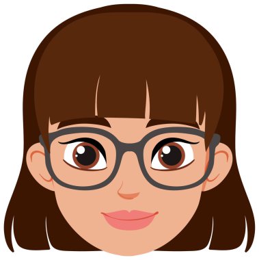 Gülümseyen bir kadının vektör çizimi