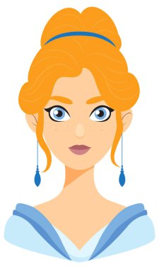 Mavi gözlü bir prensesin tasviri