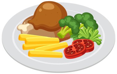 Etli ve taze sebzeli doyurucu bir yemek.